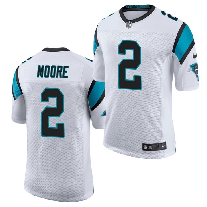 Men Carolina Panthers 2 D.J. Moore Nike White Limited NFL Jersey